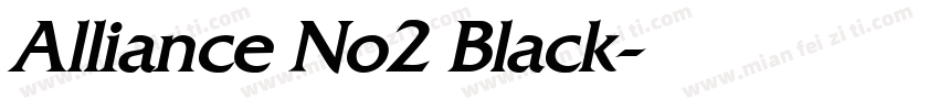 Alliance No2 Black字体转换